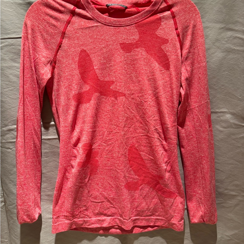 Oiselle Vibrant Red Long Sleeve Top